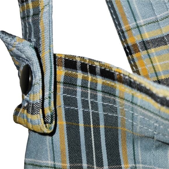 Like An Angel Plaid Overall‎ Dress Women's Extra Large Blue Yellow Casual - Picture 6 of 8